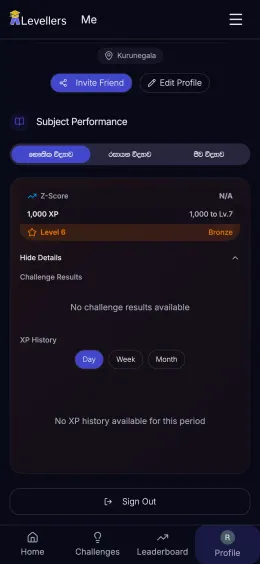 Subject progress tracking with ELO rating algorithm